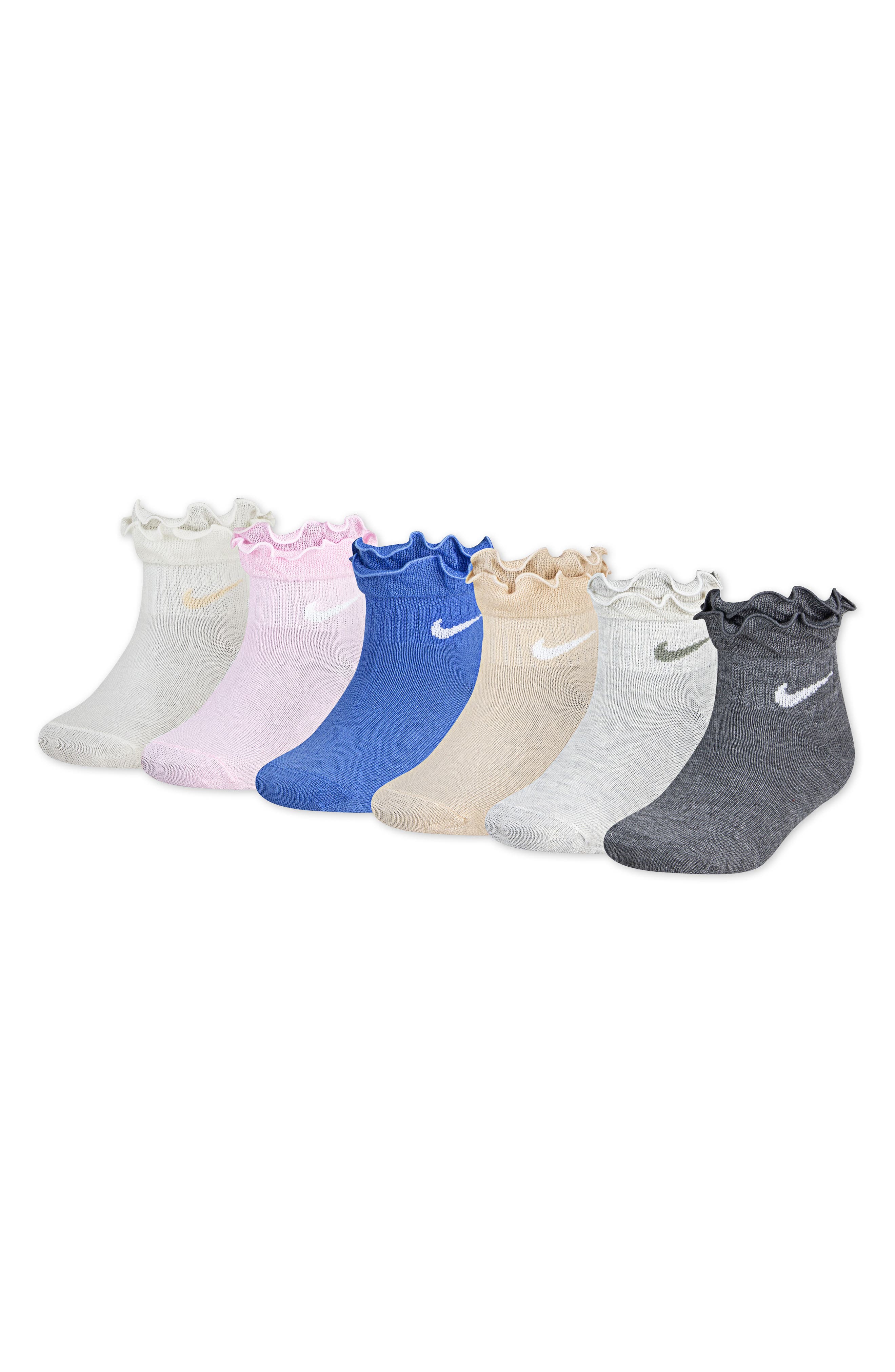 Nike Kids' Dri-FIT 6-Pack Ruffle Ankle Socks
