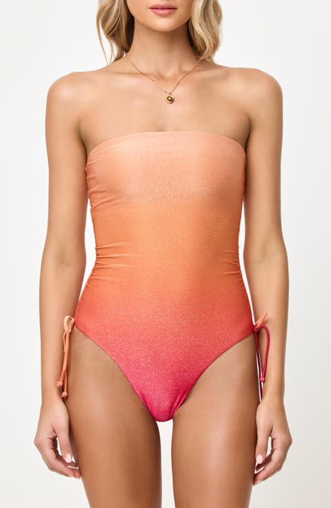 Elise Ruched Rib One-Piece Swimsuit
