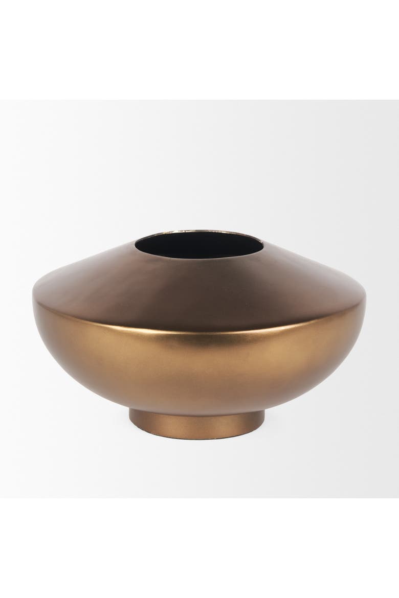 Quiana Metal Vase, Alternate, color, Gold