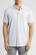 Robert Barakett Campbell Knit Short Sleeve Button-Up Shirt