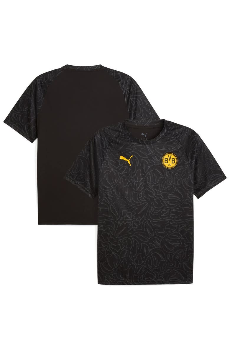 PUMA Men's Puma Black Borussia Dortmund 2025/26 Pre-Match Training Jersey, Main, color, Black