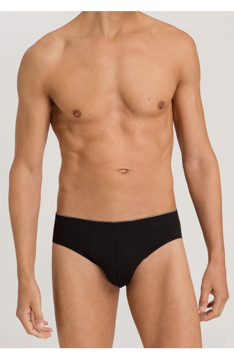 Hanro Cotton Superior Cotton Brief, Alternate, color, Black