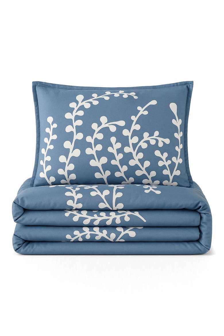 Branches Cotton Duvet Cover Set, Main, color, BLUE