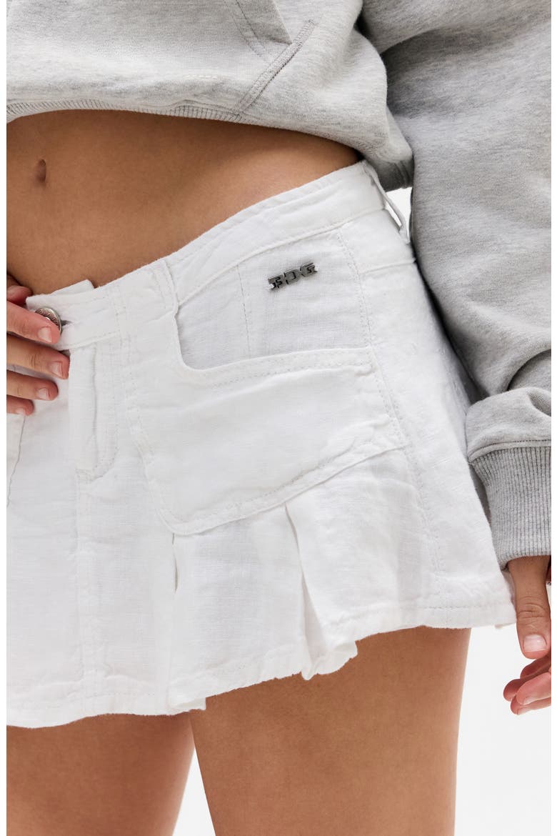 Ruby Linen Skort, Alternate, color, WHITE