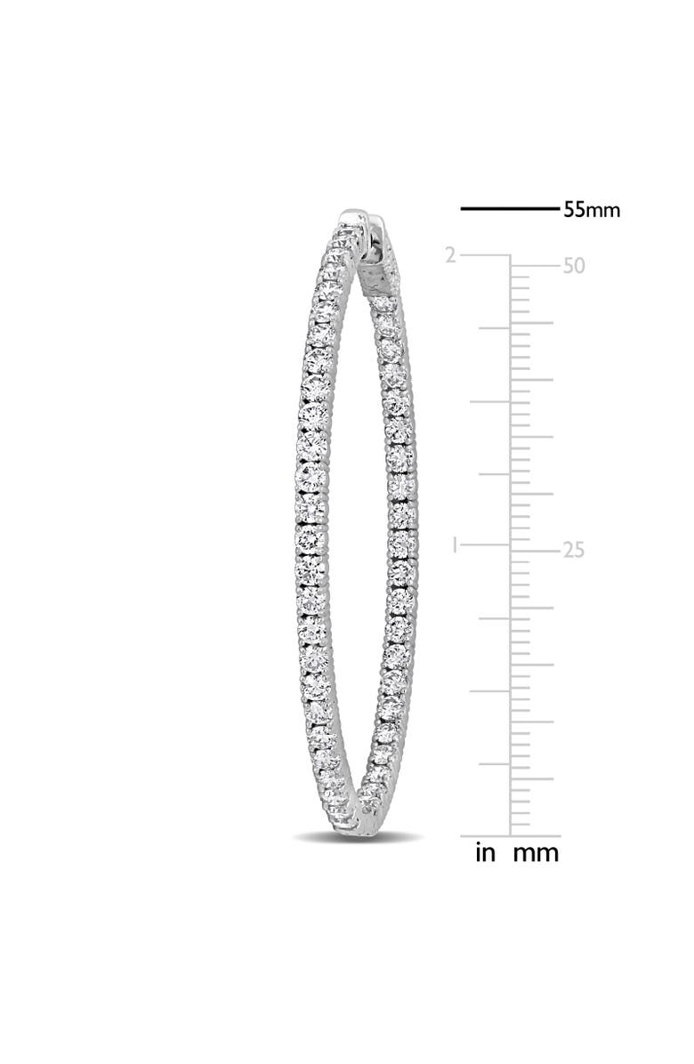 Julianna B. 5 3/4ct. t.w. Lab-Grown Diamond Hoop Earrings 14k, Alternate, color, White Gold