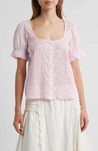 Organic Cotton Eyelet Top