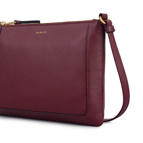 Radley Kew Way Small Ziptop Crossbody Bag In Burgundy