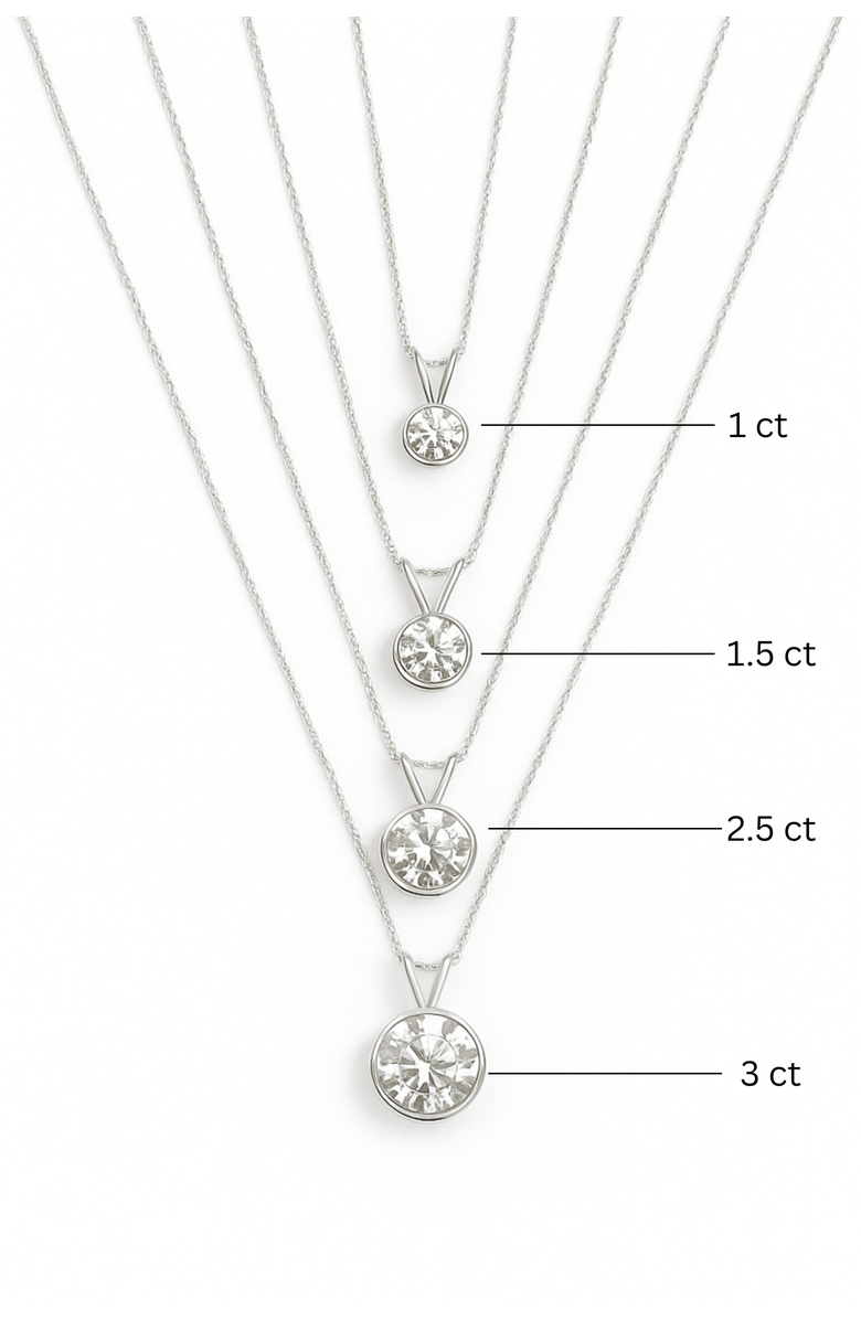 LuvMyJewelry Astral 14K Gold Round Lab Grown Diamond Pendant - 1.5 Ct, Alternate, color, 14K White Gold