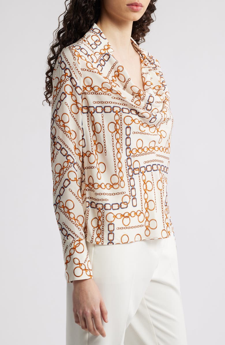 Elie Tahari The Ciaran Gilded Chain Shirt, Alternate, color, 