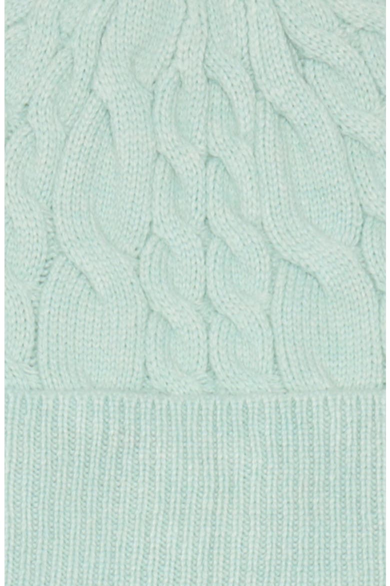 Cable Knit Scarf & Beanie Set, Alternate, color, TEAL SURF