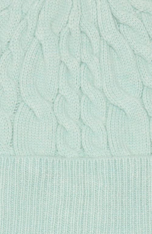 Treasure & Bond Cable Knit Scarf & Beanie Set In Green