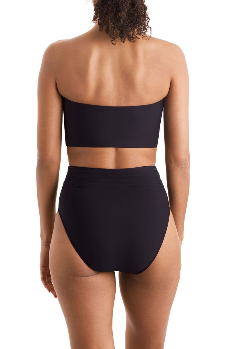 Mimi Flamingo Morgan High Waist Bikini Bottoms, Alternate, color, Black