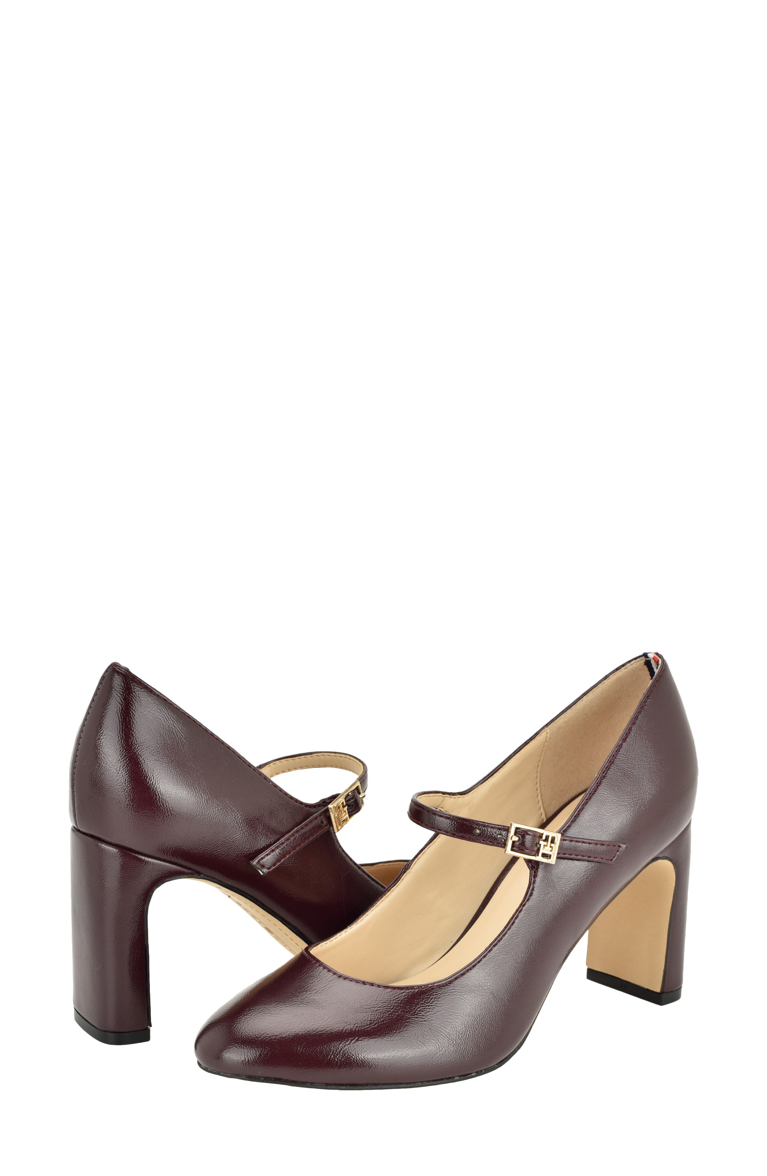 Sloane Faux Leather Mary Jane Pump, Alternate, color, DEEP MERLOT