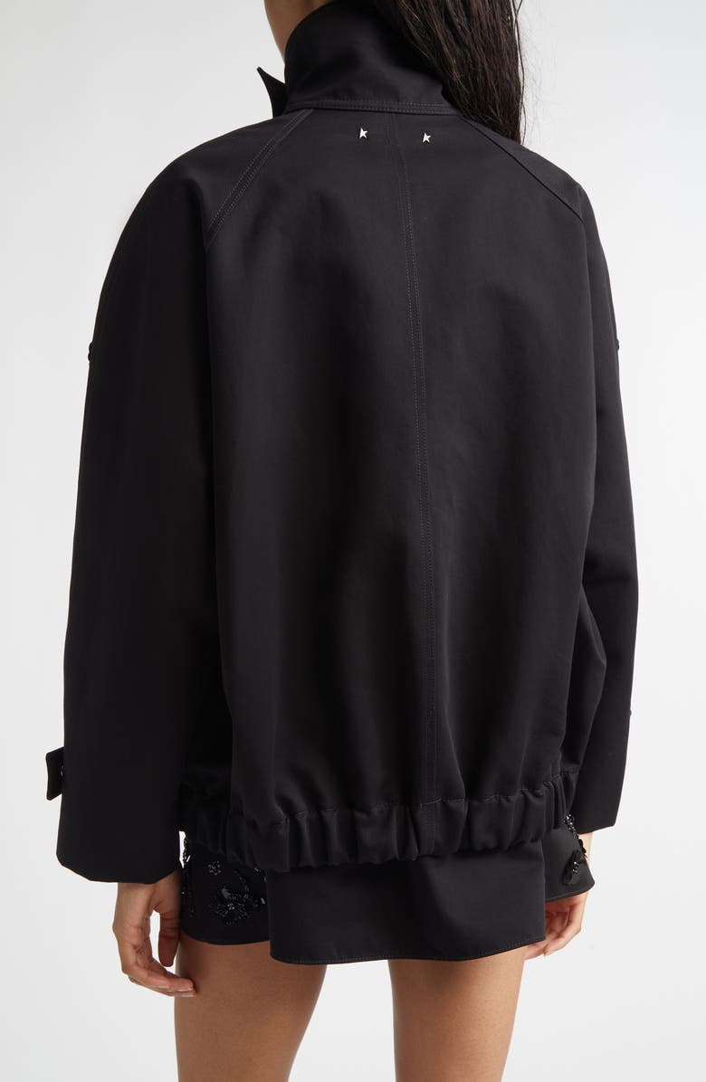 Golden Goose Journey Short Trench Coat, Alternate, color, Black