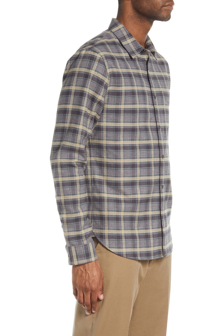 Willow Classic Fit Plaid Cotton Button-Up Shirt, Alternate, color, MED H GREY