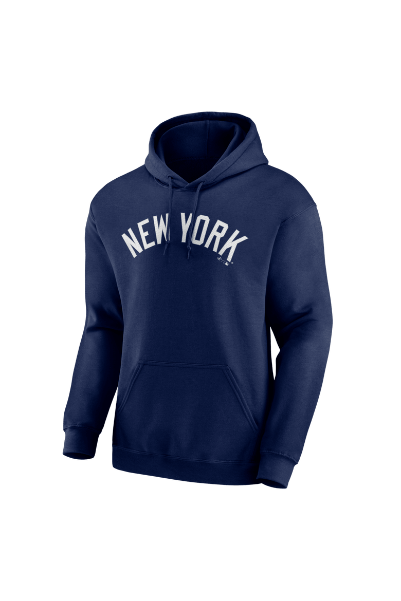 Men's Logo Athletic Navy New York Yankees Wordmark Hoodie, Alternate, color, Navy