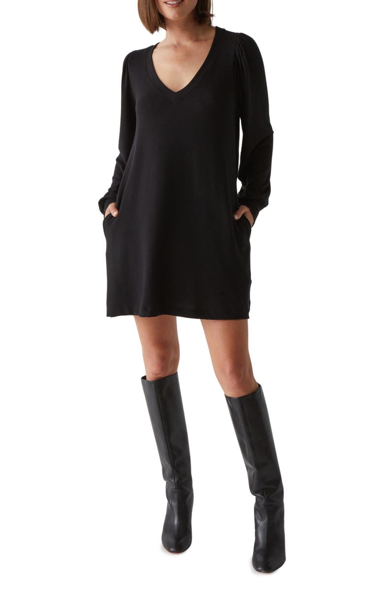 Michael Stars Trisha Long Sleeve T-Shirt Dress, Main, color, 