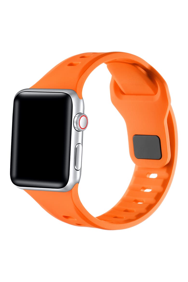 Premium Silicone 38–41mm Apple Watch® Watchband, Alternate, color, ORANGE