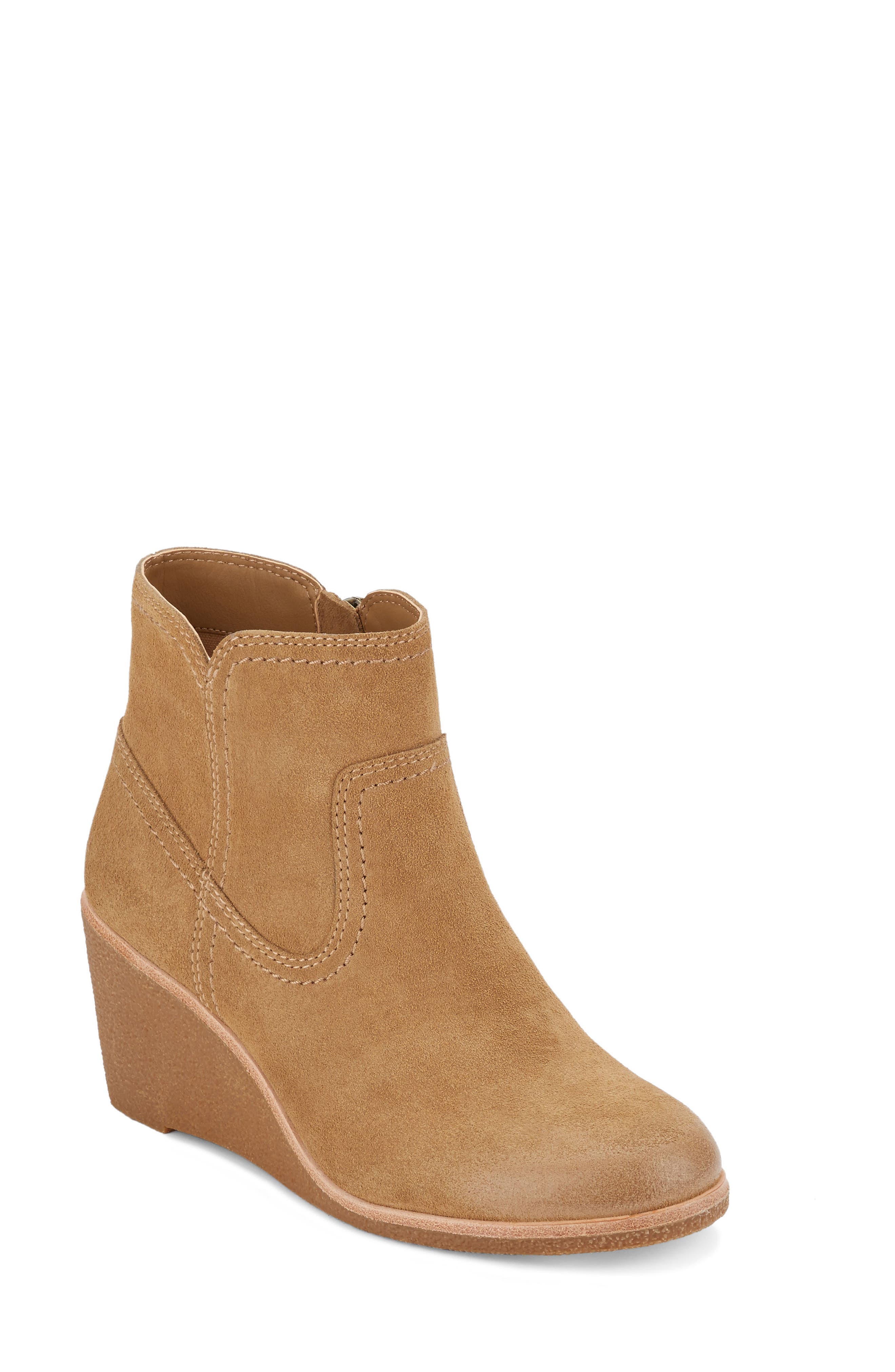 Rosanne Wedge Bootie, Main, color, CAMEL SUEDE