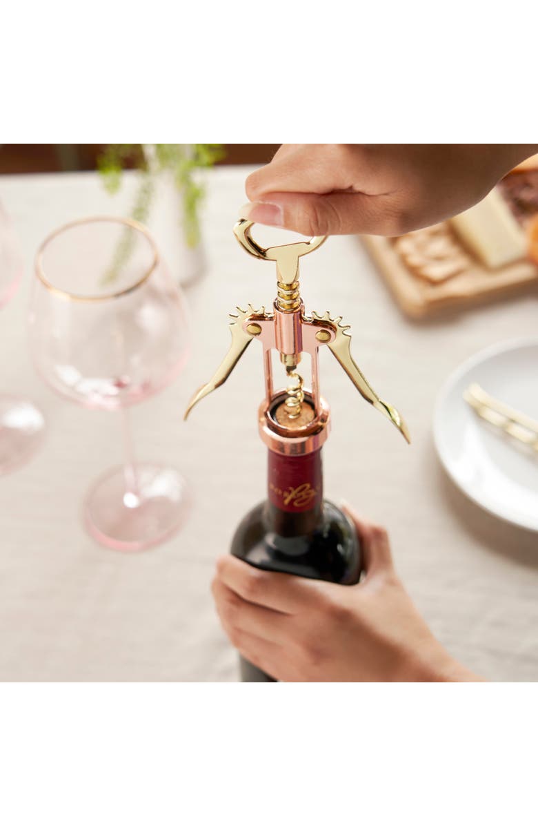 TWINE Winged Corkscrew in Copper & Gold, Alternate, color, Copper