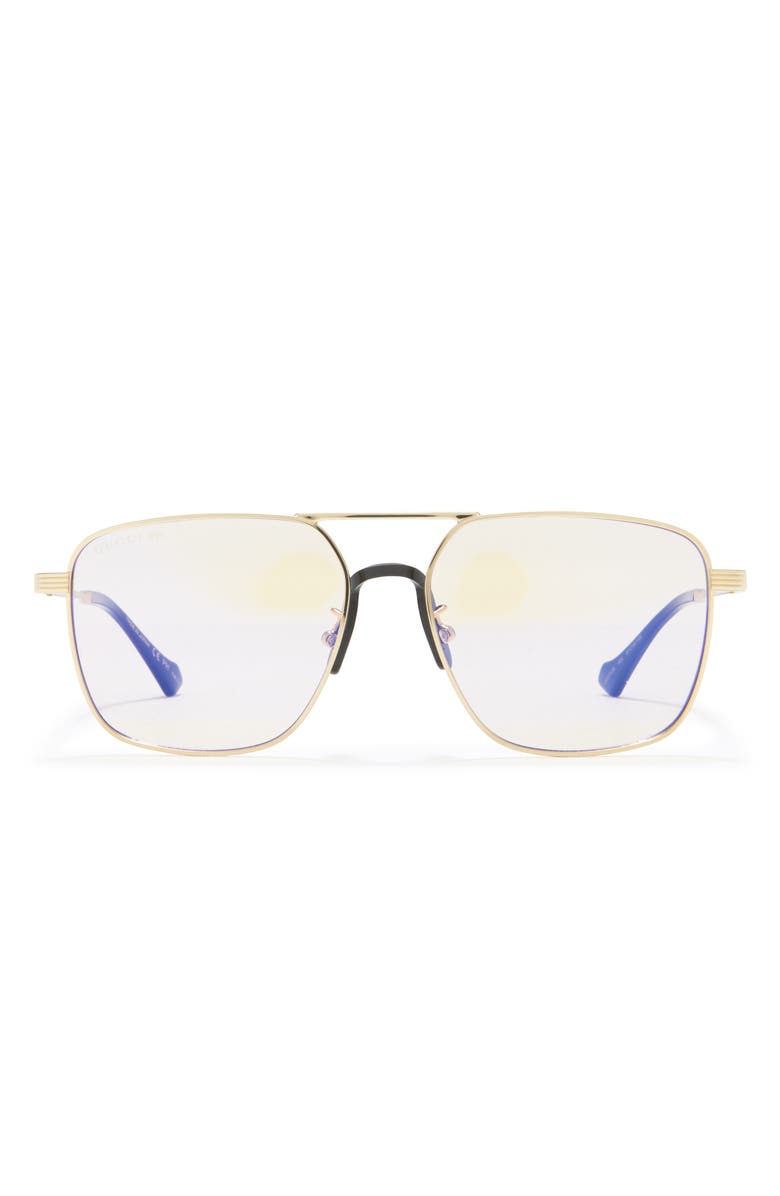 Gucci 57mm Aviator Sunglasses, Main, color,