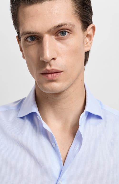 Mango Thousand Stripe Slim Fit Button Down Shirt In Blue