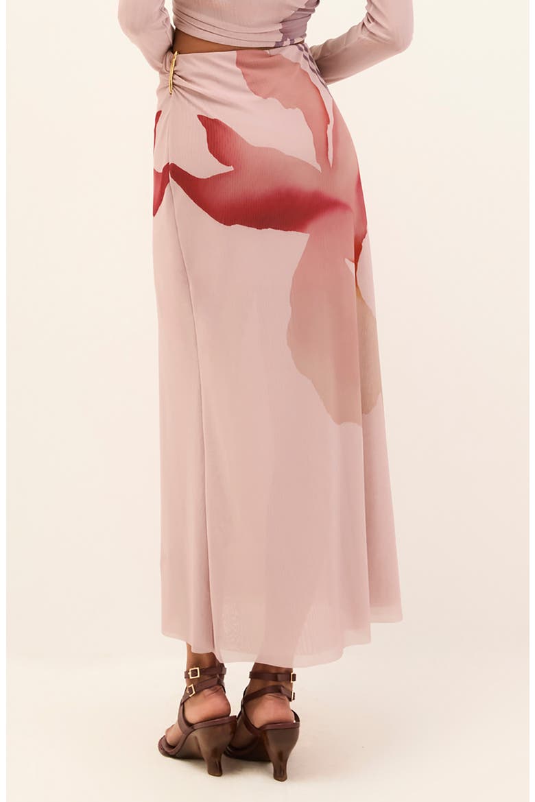 Amira Floral Print Mesh Maxi Skirt, Alternate, color, PINK MULTI
