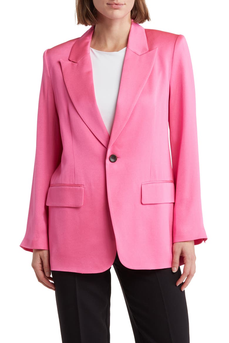 Bishop II Peak Lapel Blazer, Main, color, HOT PINK