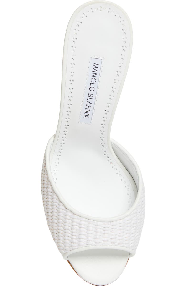 Manolo Blahnik Jadaron Slide Sandal, Alternate, color, White