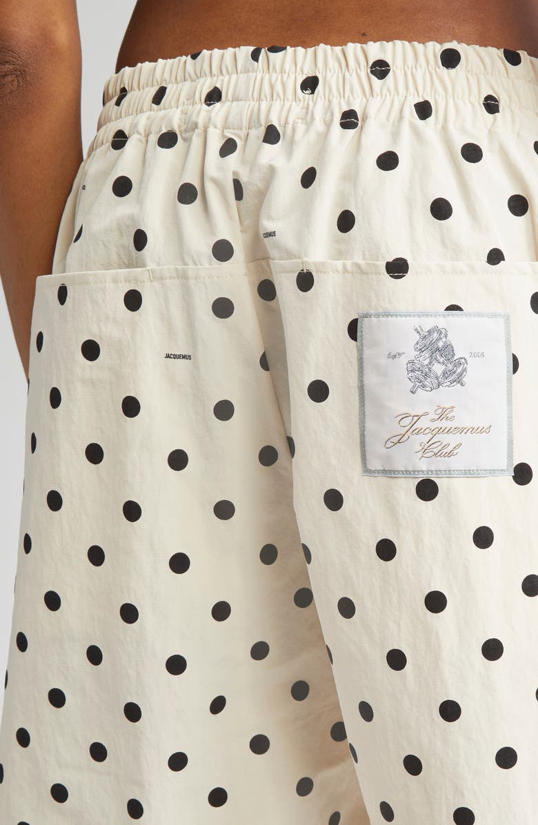 Jacquemus Le Short Aloe Polka Dot Shorts, Alternate, color,