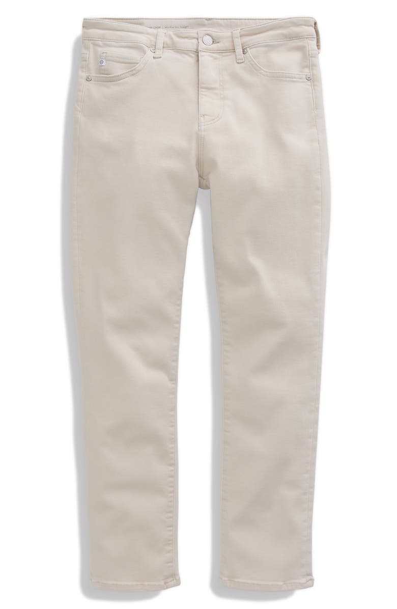 AG Mari Mid Rise Slim Straight Leg Crop Jeans, Alternate, color, Pumice