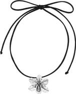 Velvet Luna Suede Orchid Choker Necklace