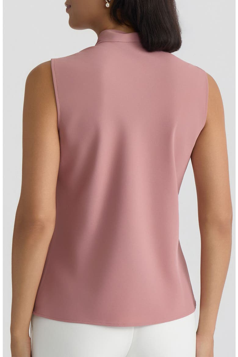 Sleeveless Tie Front Top, Alternate, color, TEAROSE