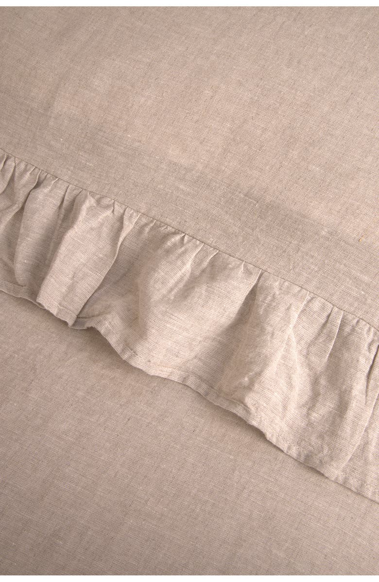 Pom Pom at Home Charlie Ruffle Big Pillow, Alternate, color, Flax