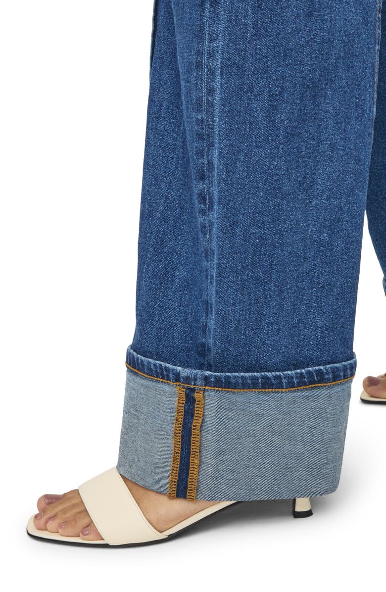 WARP+WEFT Cuffed Seam Wide Leg Jeans, Alternate, color,
