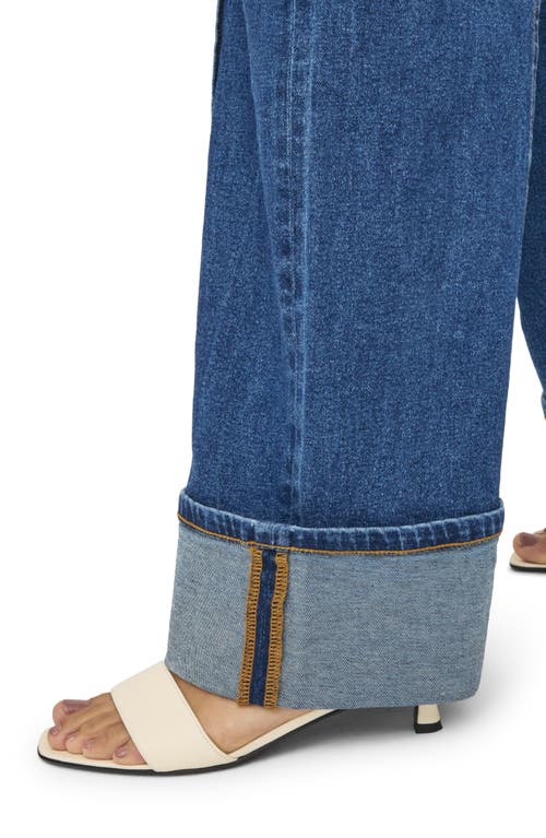 Warp & Weft Warp+weft Cuffed Seam Wide Leg Jeans In Cuff It