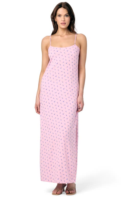 Florence By Mills Slit Maxi Slipdress In Pink Floral