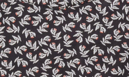 Quiksilver Ditsy Seaweed Classic Fit Short Sleeve Shirt In Black