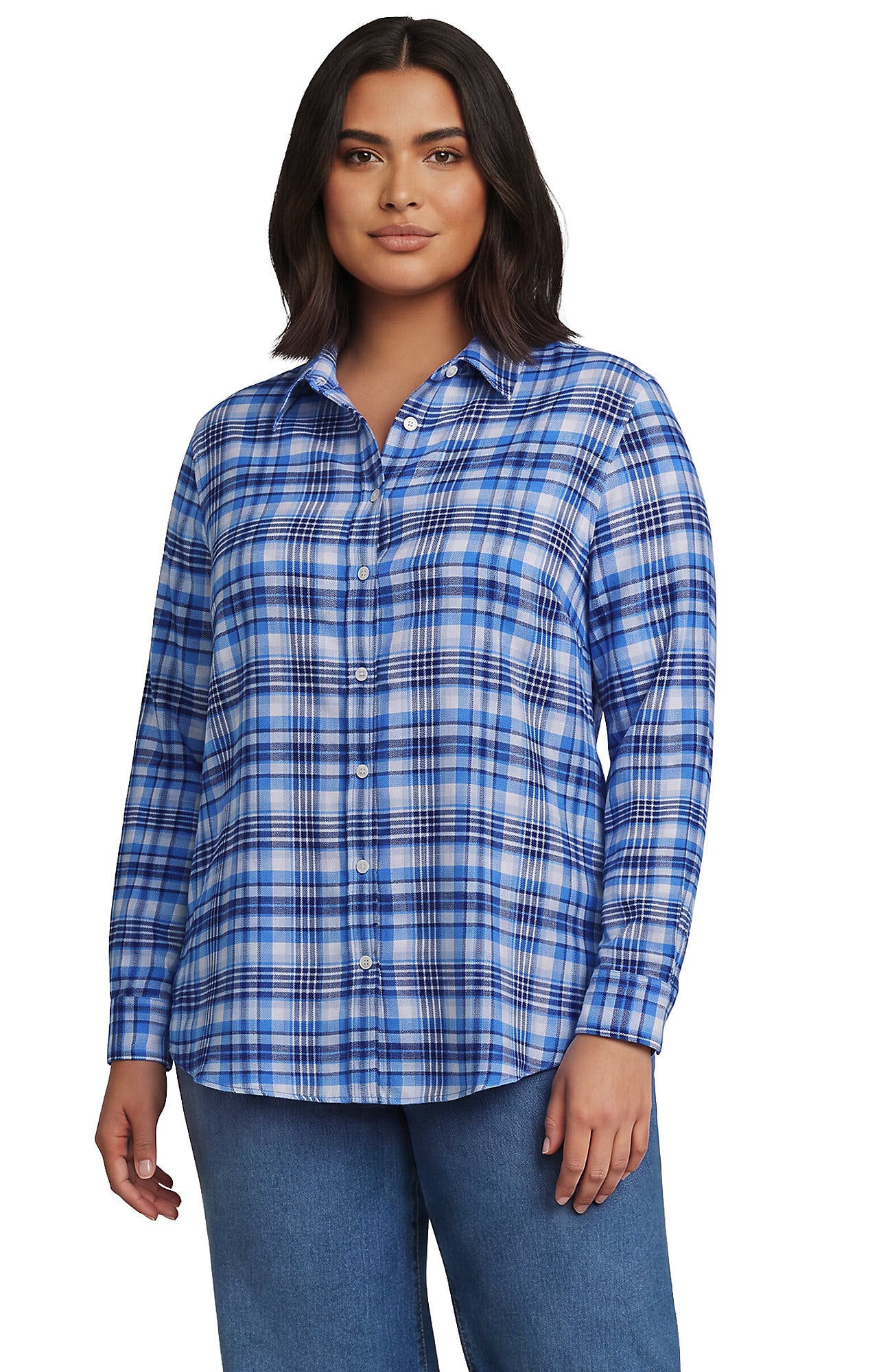 Bright French Blue Plaid