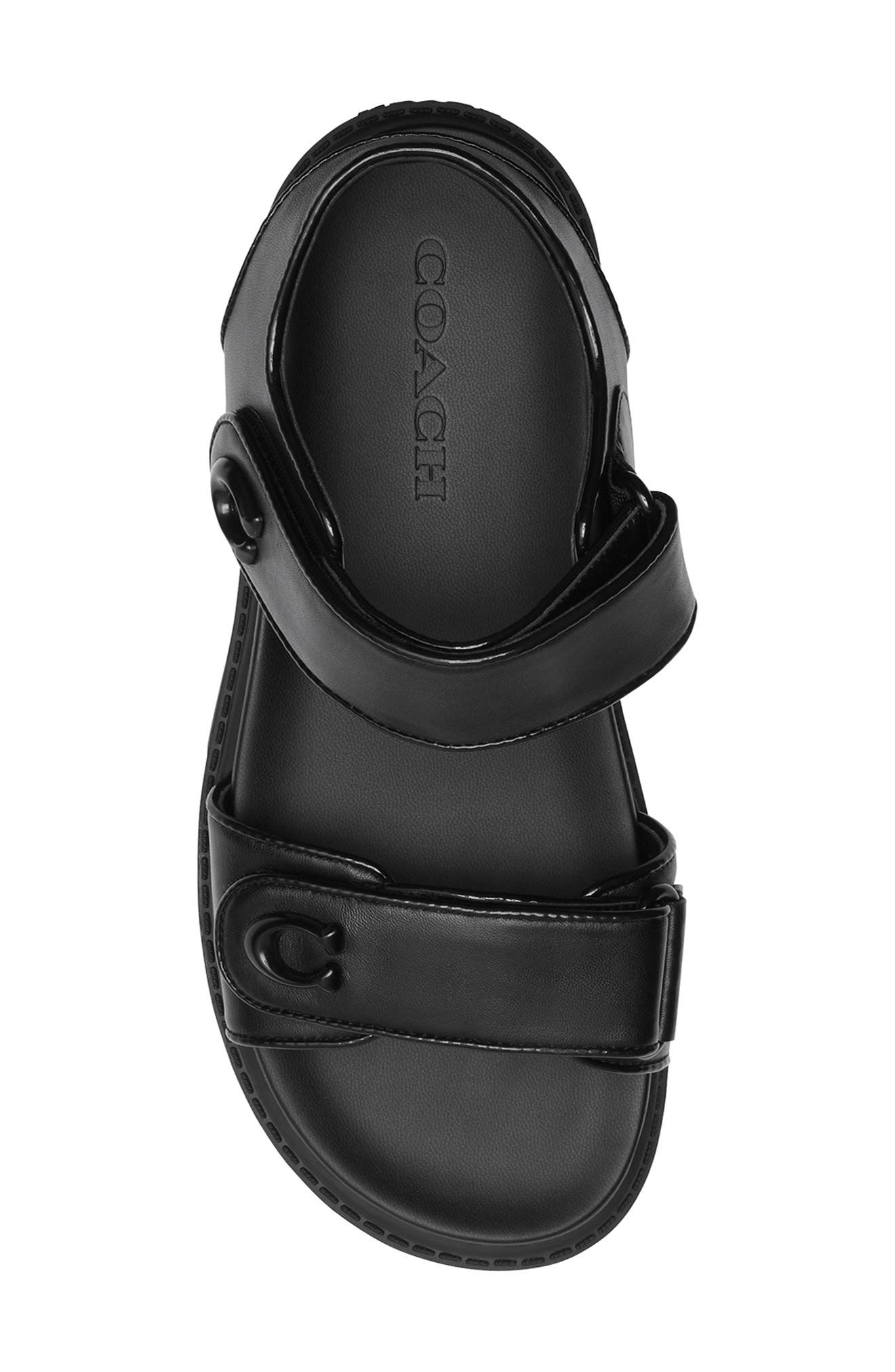 COACH Brynn Quarter Strap Sandal, Alternate, color, Black