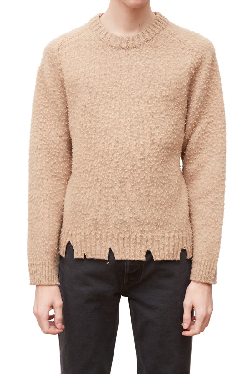 Maison Margiela Pilled & Ripped Crewneck Sweater, Main, color,