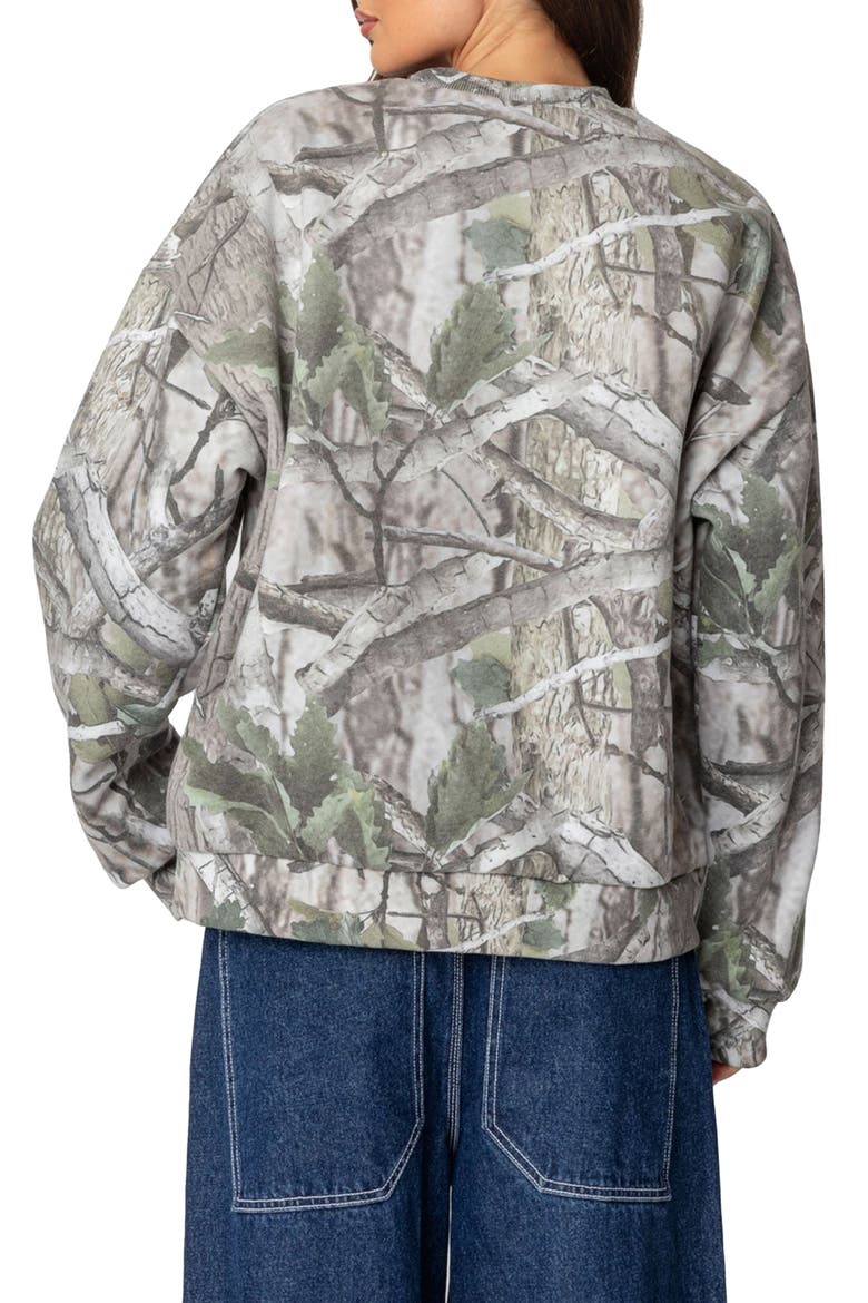 Cali Baby Oversize Camo Sweatshirt, Alternate, color, OLIVE