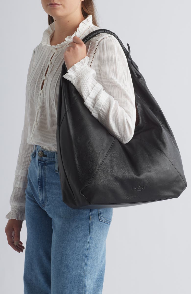 Lucky Brand Evlie Leather Hobo Bag, Alternate, color,