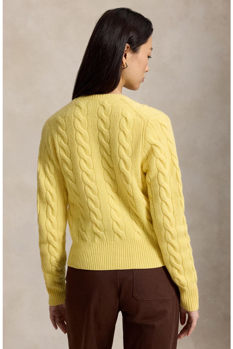 Wool & Cashmere Cardigan, Alternate, color, FALL YELLOW