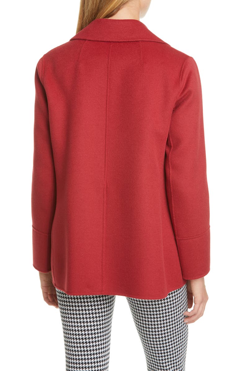 Max Mara Dea Double Face Wool & Angora Peacoat, Alternate, color,