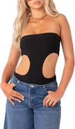 EDIKTED Vivie Cutout Rib Strapless Bodysuit