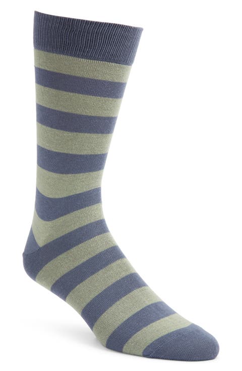 Stripe Cotton Blend Socks