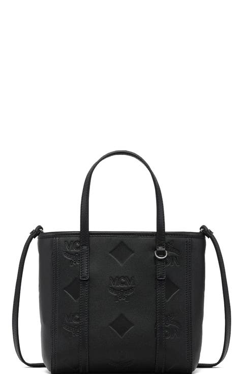 Mini Toni Top-Zip Shopper in Maxi Monogram Leather