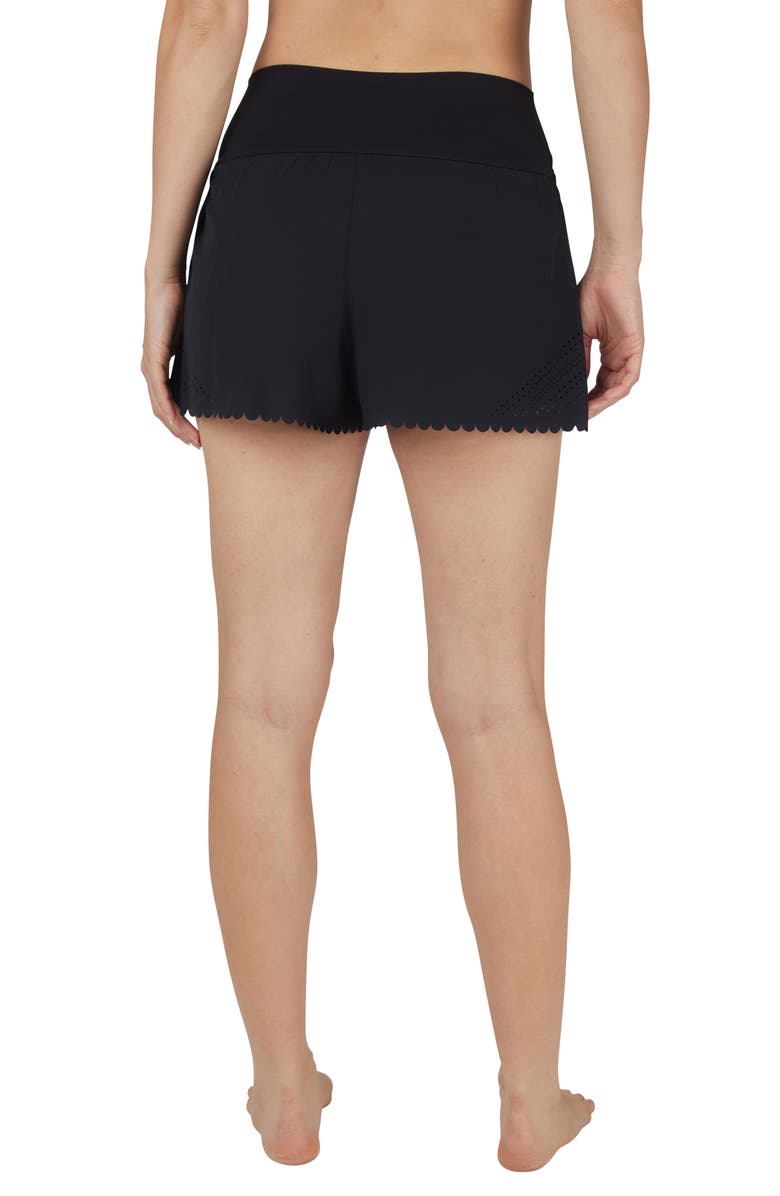 YOGALICIOUS Lightstreme All for Sun Laser-Cut Layered Shorts, Alternate, color,