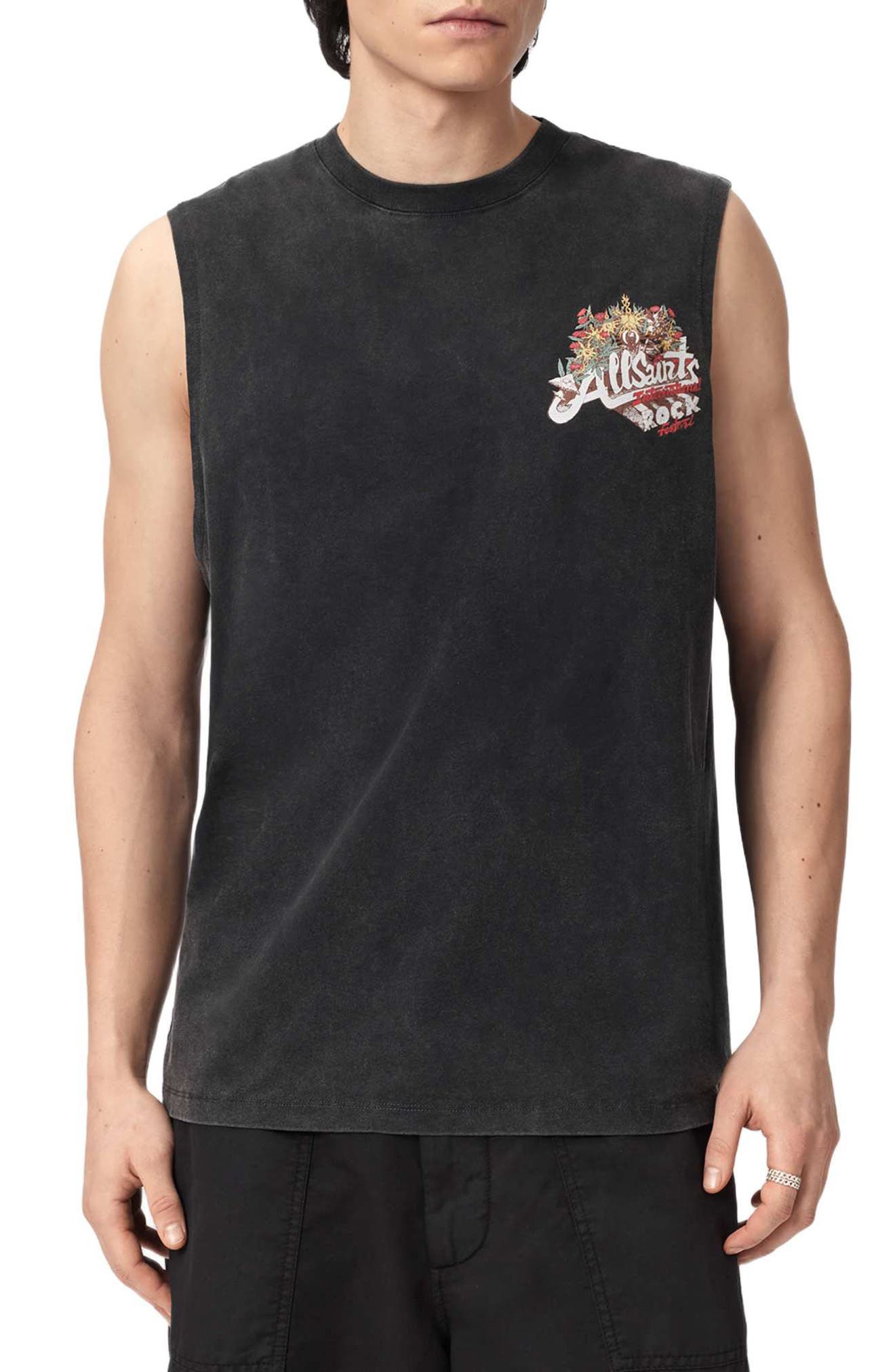 DIESEL® T-Isco-Div Logo Appliqué Muscle Tee | Nordstrom